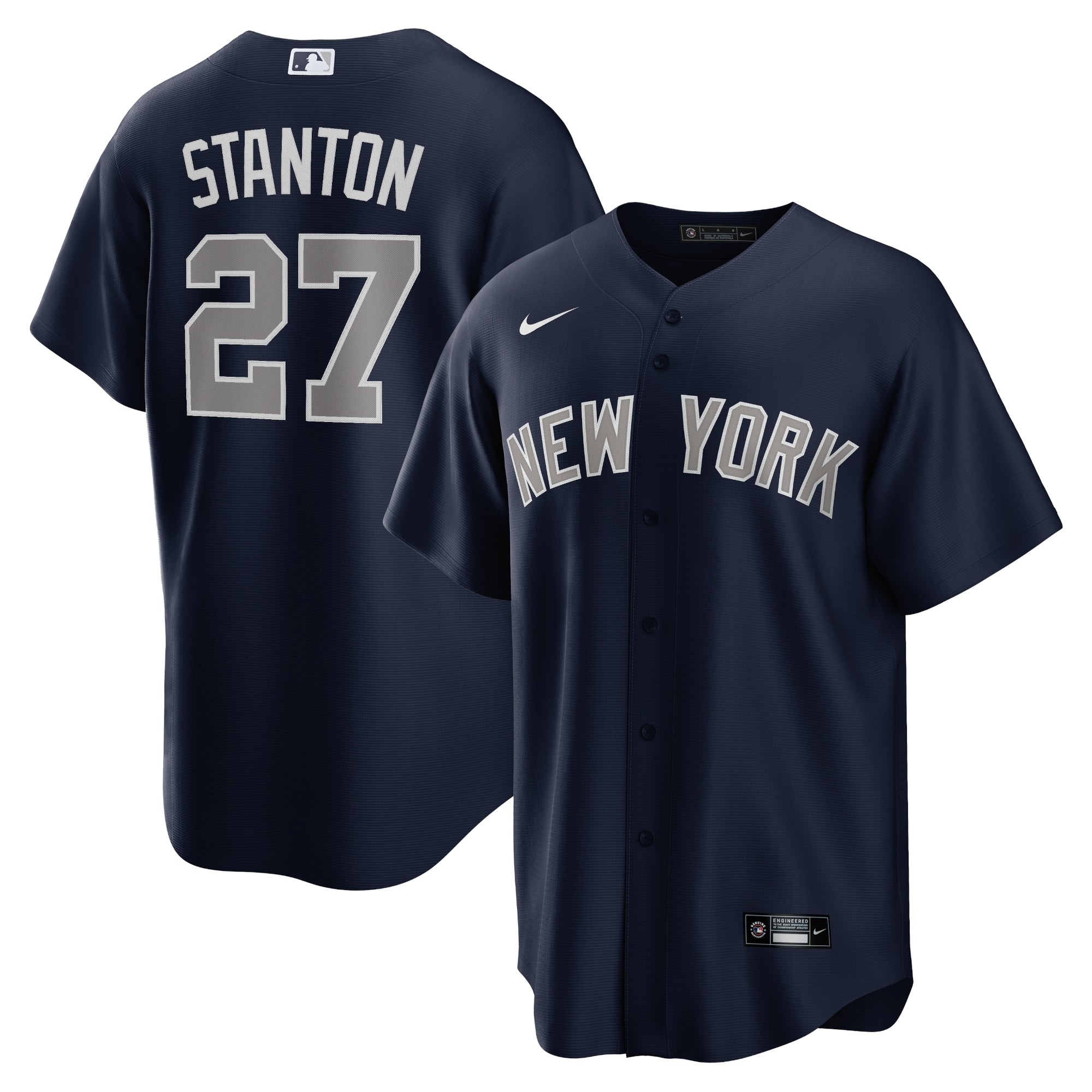 Giancarlo Stanton New York Yankees Nike Home Replica Player Jersey - White/Navy - Image 5