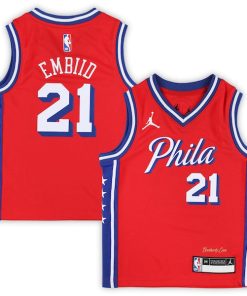 Joel Embiid Philadelphia 76ers Jordan Brand Preschool 2022/23 Replica Jersey - Statement Edition - Red