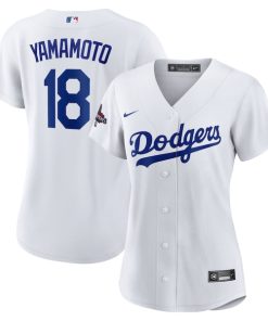 Yoshinobu Yamamoto Los Angeles Dodgers Nike Women's 2024 World Series Champions Home Replica Player Jersey - White