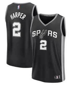 Dylan Harper San Antonio Spurs  2025 NBA Draft First Round Pick Fast Break Replica Jersey - Icon Edition - Black