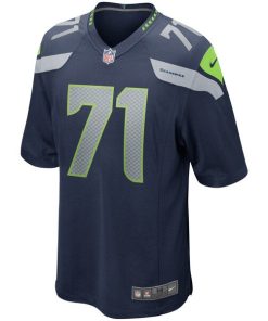 Alternative view of Walter Jones Seattle Seahawks Nike Game Retired Player Jersey - College Navy