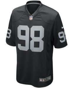 Alternative view of Maxx Crosby Las Vegas Raiders Nike Game Player Jersey - Black
