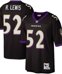 Men's  Ray Lewis Black Baltimore Ravens Legacy Replica Jersey