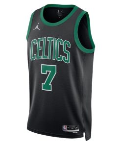 Alternative view of Jaylen Brown Boston Celtics Jordan Brand Unisex Swingman Jersey - Statement Edition - Black