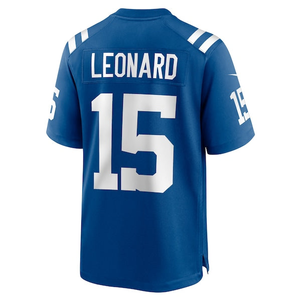 Riley Leonard Indianapolis Colts Nike Team Game Jersey - Royal - Image 3