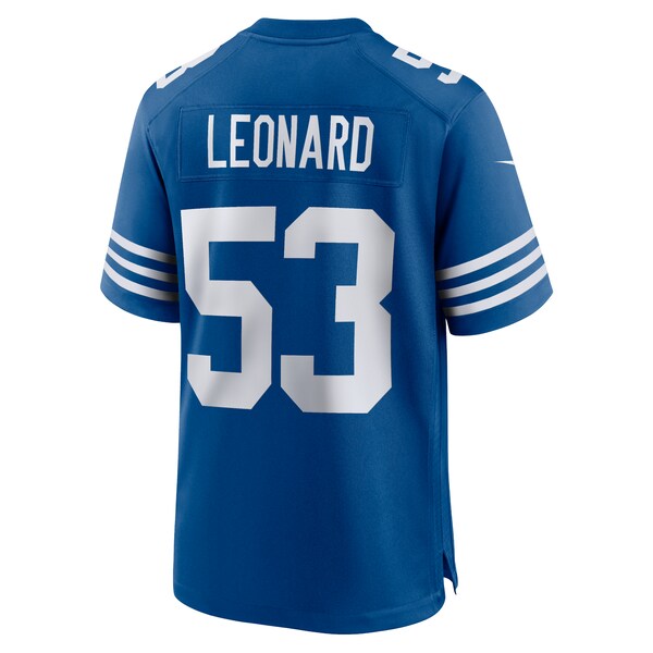 Shaquille Leonard Indianapolis Colts Nike Alternate Game Jersey - Royal/White - Image 4