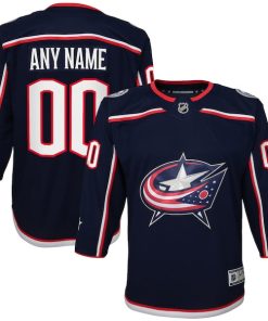 Columbus Blue Jackets Youth Home Premier Custom Jersey - Navy
