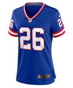 Alternative view of Saquon Barkley New York Giants Nike Women's Player Jersey - Royal