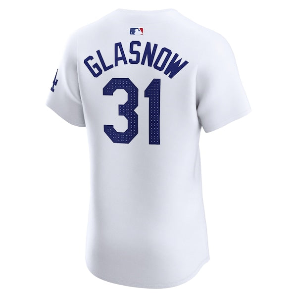 Tyler Glasnow Los Angeles Dodgers Nike Home Elite Player Jersey - White - Image 3