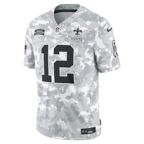 Chris Olave New Orleans Saints Nike 2024 Salute to Service Limited Jersey - Arctic Camo - Image 3