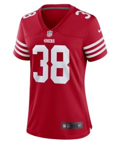 Alternative view of Kemon Hall San Francisco 49ers Nike Women's Team Game Jersey -  Scarlet