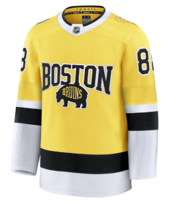 Alternative view of David Pastrnak Boston Bruins  2026 NHL Stadium Series Premium Jersey - Gold