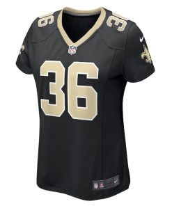 Alternative view of Anthony Johnson New Orleans Saints Nike Women's Team Game Jersey -  Black