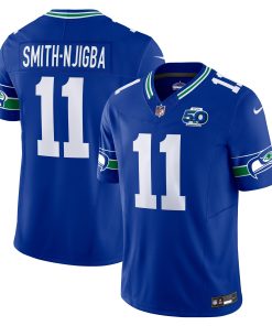 Alternative view of Jaxon Smith-Njigba Seattle Seahawks Nike Team 50th Season Vapor F.U.S.E. Limited Jersey - College Navy/Royal