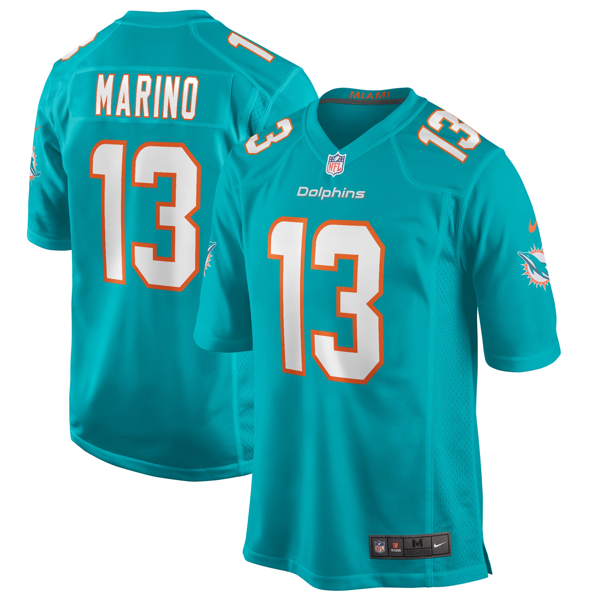 Dan Marino Miami Dolphins Nike Retired Player Jersey - White/Aqua - Image 5