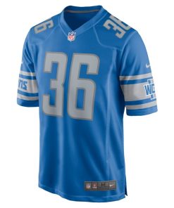 Alternative view of Riley Patterson Detroit Lions Nike Team Game Jersey - Blue