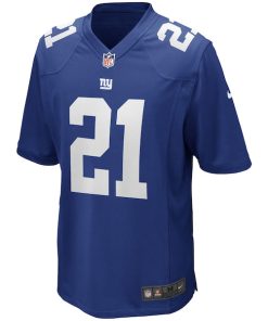 Alternative view of Tiki Barber New York Giants Nike Game Retired Player Jersey - Royal