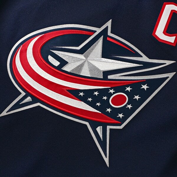 Columbus Blue Jackets Home Premium Custom Jersey - Navy/White - Image 5