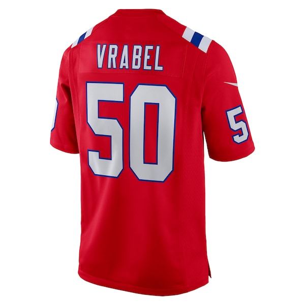 Mike Vrabel New England Patriots Nike Retired Player Alternate Game Jersey - Red - Image 3