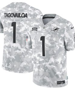 Tua Tagovailoa Miami Dolphins Nike 2024 Salute to Service Limited Jersey - Arctic Camo