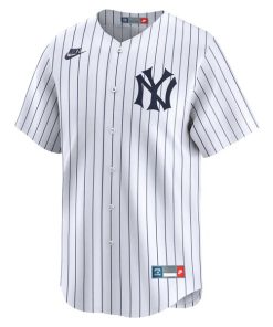 Alternative view of New York Yankees Nike Throwback Cooperstown Collection Limited Jersey - White
