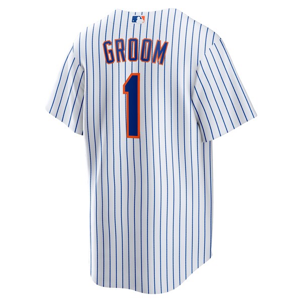 New York Mets Nike #1 Groom Home Replica Jersey - White - Image 3