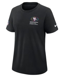 Alternative view of San Francisco 49ers Nike Women's 2025 NFL Crucial Catch Tri-Blend Dri-FIT T-Shirt - Black