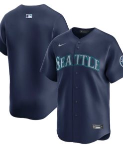 Seattle Mariners Nike Road Limited Jersey - Navy/Aqua