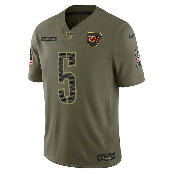 Jayden Daniels Washington Commanders Nike 2025 Salute to Service Limited Jersey - Olive - Image 2