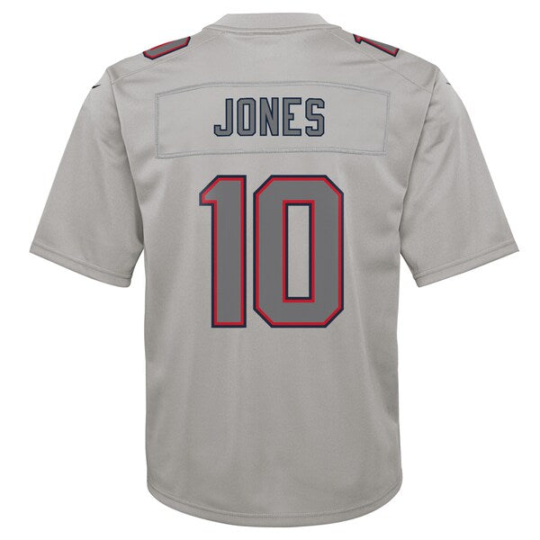 Mac Jones New England Patriots Nike Youth Atmosphere Fashion Game Jersey - Gray - Image 3
