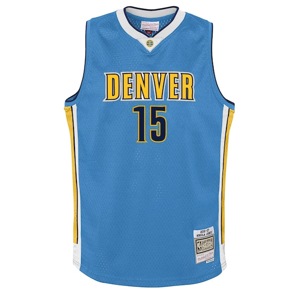 Nikola Jokic Denver Nuggets Youth 2016/17 Hardwood Classics Swingman Jersey - Light Blue - Image 2