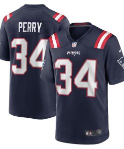 Mark Perry New England Patriots Nike Team Game Jersey -  Navy