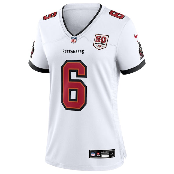 Baker Mayfield Tampa Bay Buccaneers Nike Women's 50th Season White Game Jersey - White/Red - Image 3
