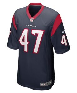 Alternative view of Andrew Beck Houston Texans Nike Team Game Jersey - Navy