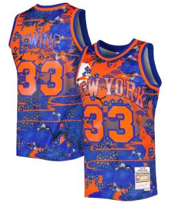Patrick Ewing New York Knicks 1985/86 Hardwood Classics Lunar New Year Swingman Jersey - Blue