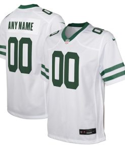 New York Jets Nike Youth Legacy Custom Game Jersey - White