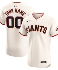 San Francisco Giants Nike Home Elite Custom Jersey - Cream