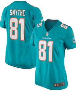 Durham Smythe Miami Dolphins Nike Women's Game Jersey - Aqua