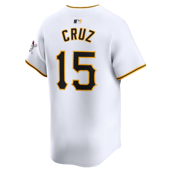 Oneil Cruz Pittsburgh Pirates Nike Home Limited Player Jersey - White - Image 3