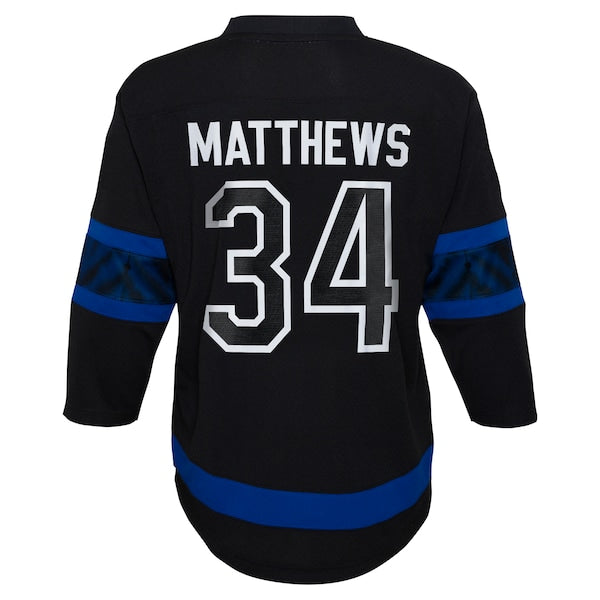 Auston Matthews Toronto Maple Leafs Youth Alternate Replica Player Jersey - Black/Blue - Image 5