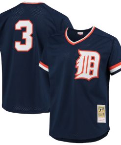 Alan Trammell Detroit Tigers 1984 Authentic Cooperstown Collection Mesh Batting Practice Jersey - Navy