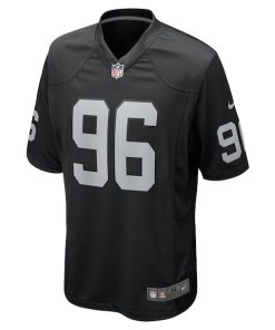 Alternative view of Jonah Laulu Las Vegas Raiders Nike Team Game Jersey -  Black