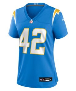Alternative view of Tucker Fisk Los Angeles Chargers Nike Women's Team Game Jersey -  Powder Blue