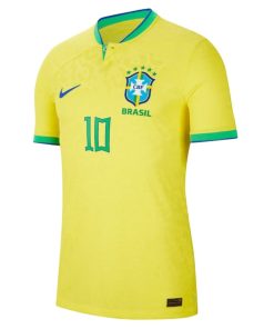 Alternative view of Pel¨¦ Brazil National Team Nike 2022/23 Home Vapor Match Authentic Player Jersey - Yellow