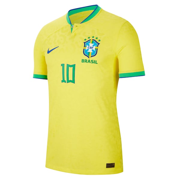 Pel¨¦ Brazil National Team Nike 2022/23 Home Vapor Match Authentic Player Jersey - Yellow - Image 2