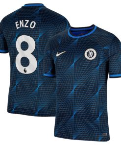 Enzo Fern¨¢ndez Chelsea Nike 2023/24 Away Stadium Replica Player Jersey - Navy/Blue/Mint