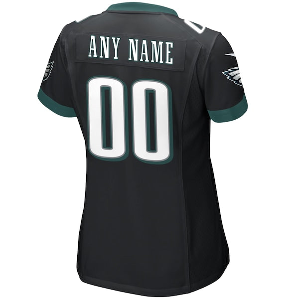 Philadelphia Eagles Nike Women's Alternate Custom Game Jersey - Black - Image 3