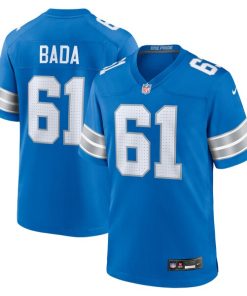 David Bada Detroit Lions Nike Team Game Jersey -  Blue