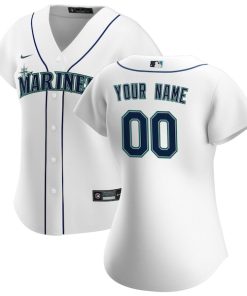 Seattle Mariners Nike Women's Home Replica Custom Jersey - White