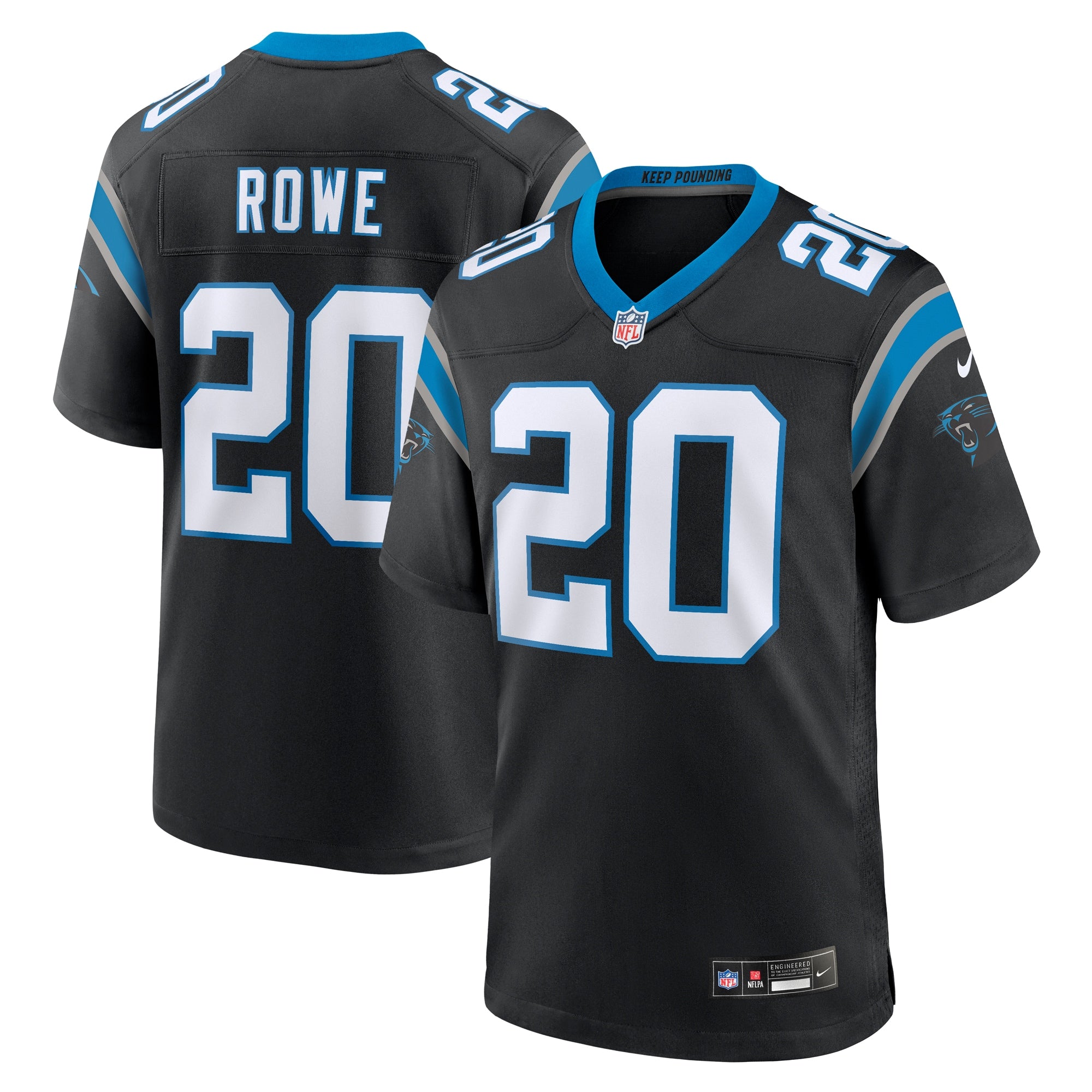 Eric Rowe Carolina Panthers Nike Alternate Game Jersey - Blue/Black - Image 6